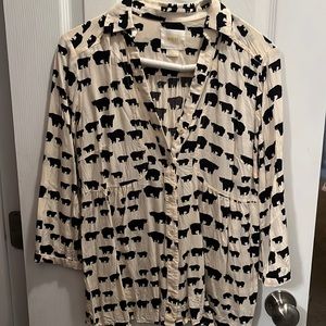 Maeve bear print WOMENS top size 4